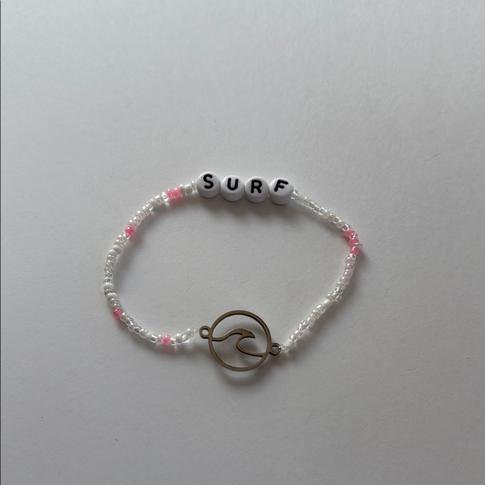 Surf Beaded Bracelet with Wave Charm